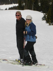 Jeff and I skiing at White Pass.