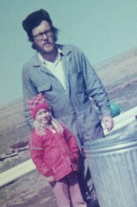 Dad and I, 4/20/1975, the day we struck water.